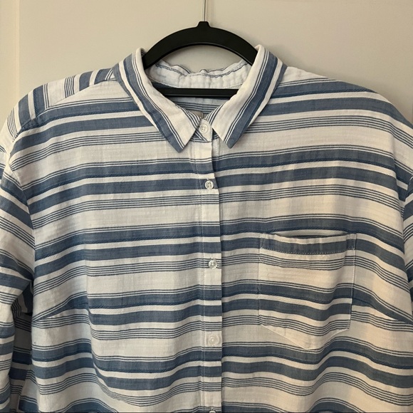 A.N.D EA YW women’s striped long sleeve button down shirt | size 2XL - Picture 3 of 11